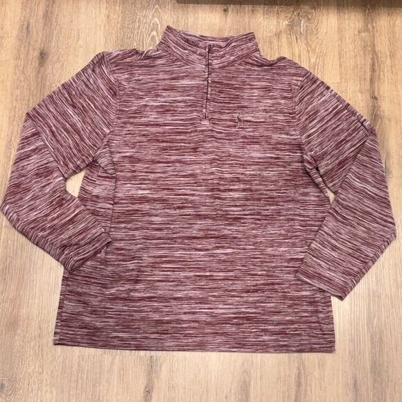 TailorByrd Sport Maroon Space Dye 1/4 Zip Pullover Men Large Stretch Performance - Picture 1 of 7